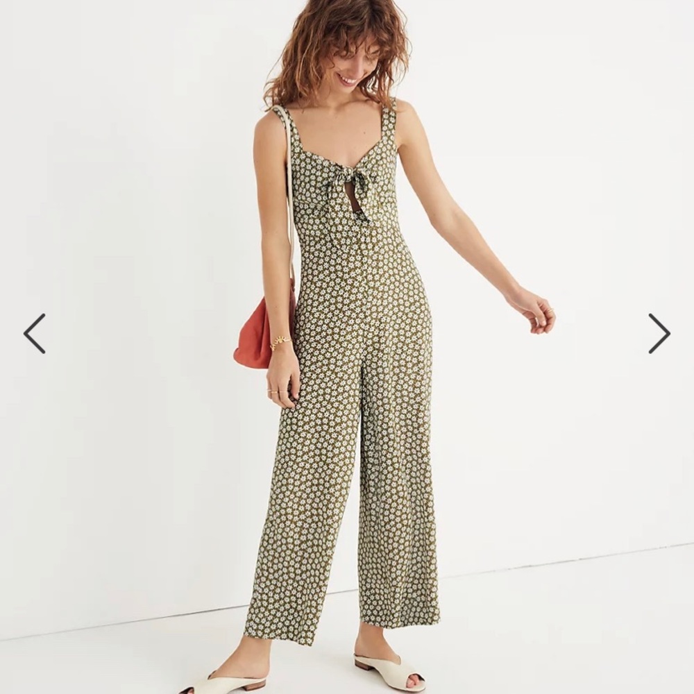 Plumeria Cutout Jumpsuit in Mini Daisy